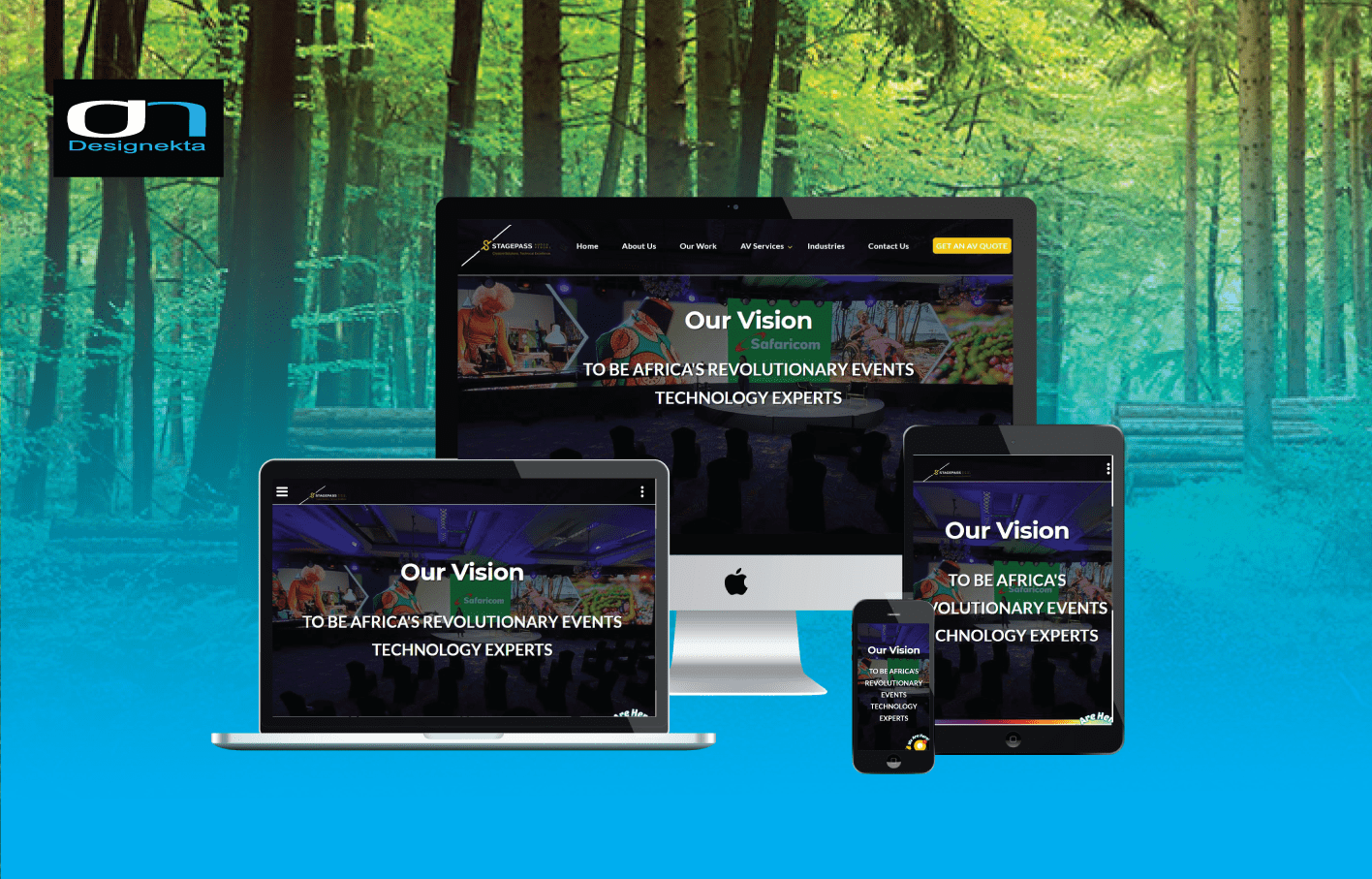 Stagepass Audio Visual Website — Designekta Studios portfolio