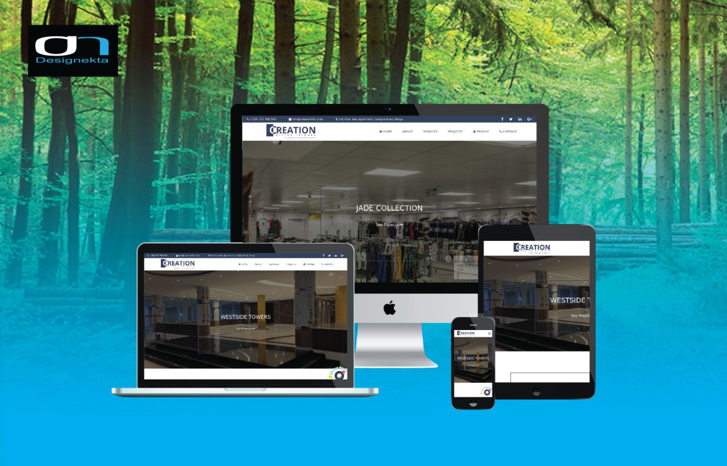 Creation Office Fitouts Website — Designekta Studios portfolio