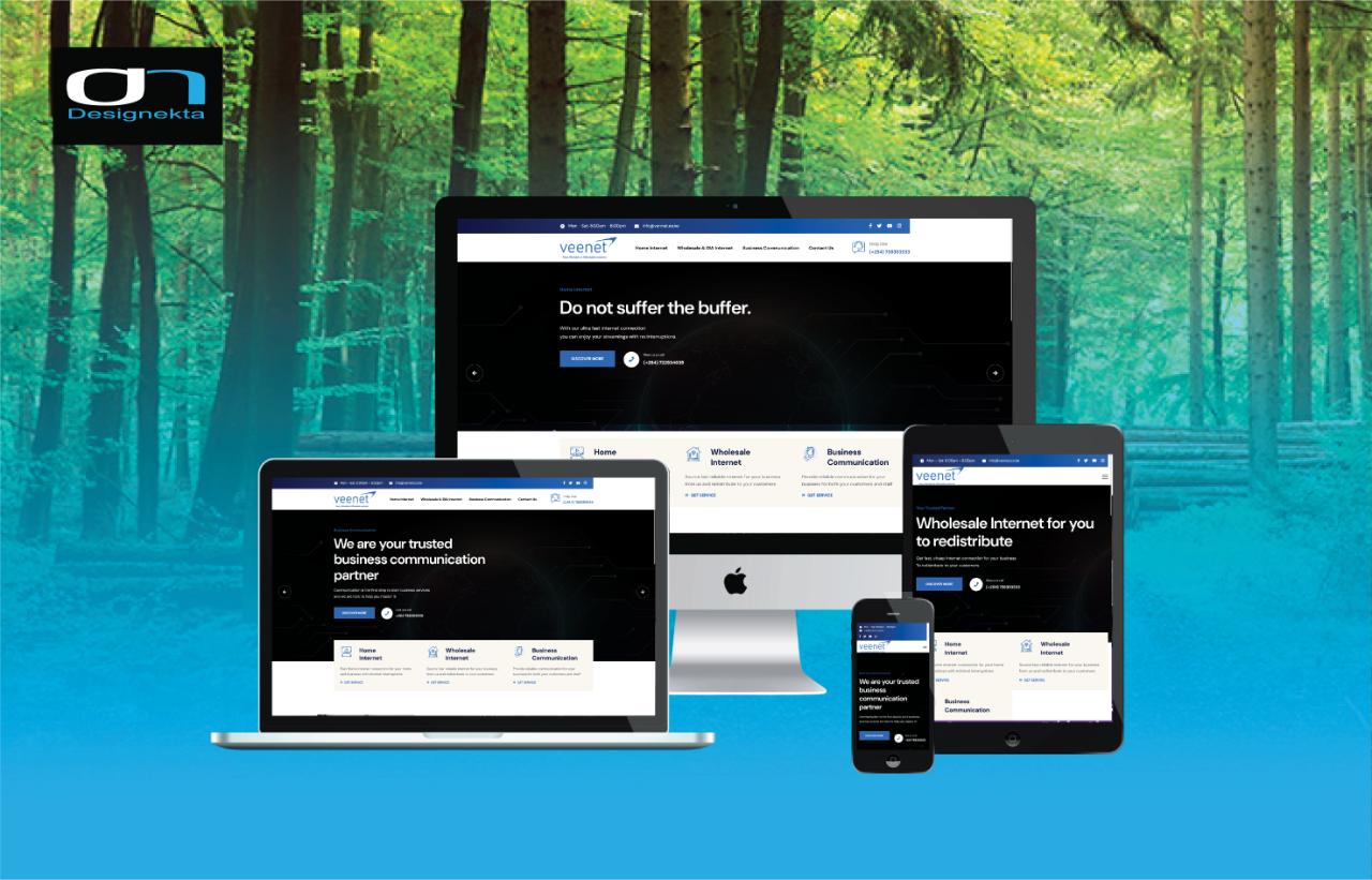 Veenet Africa Website — Designekta Studios portfolio